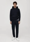 MANGO MAN BRUSHED JOGGERS WITH ELASTIC WAISTBAND DARK NAVY