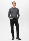 Mango Man Regular-fit Cotton Pants In Blue