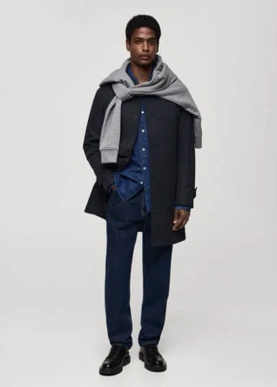 Mango Man Parka Dark Navy