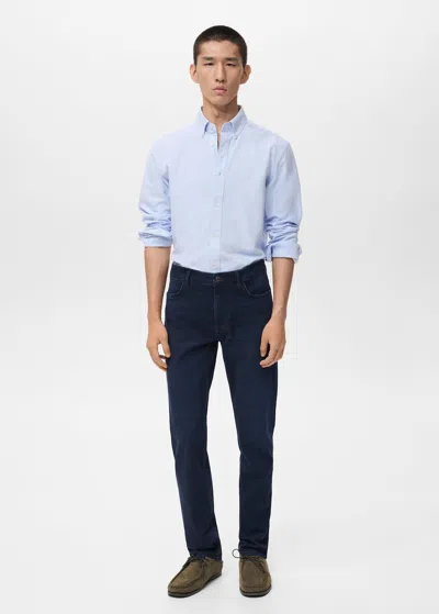 Mango Man Patrick Slim-fit Dark-wash Jeans Deep Dark Blue