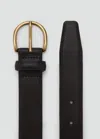 Mango Man Pebbled Leather Belt Dark Brown In Brown