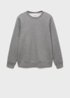 Mango Man Plush Cotton Sweatshirt Medium Heather Grey