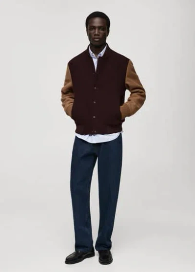 Mango Man Pocket Waterproof Parka Maroon