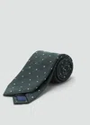 Mango Man Polka-dot Silk Tie Khaki