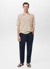 Mango Man Polo Maille Structure Sable - Homme - Xxl -  In Sable