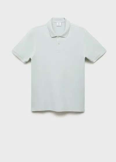 Mango Man Polo Regular-fit Piqué Coton Bleu Ciel - Homme - Xxl -  In Blue