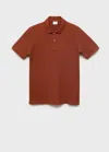 Mango Man Polo Regular-fit Piqué Coton Orange Brûlé - Homme - Xxl -