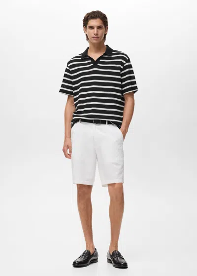 Mango Man Polo Shirt Black