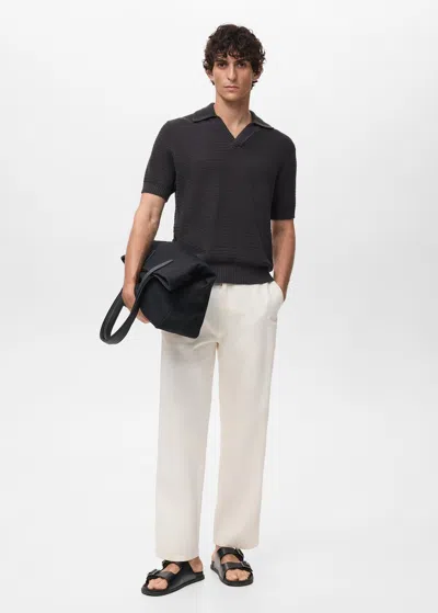 Mango Man Polo Gris Anthracite - Homme - Xl -  In Gray
