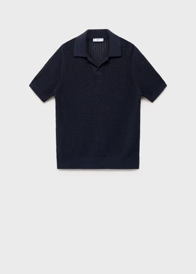 Mango Man Polo Shirt Ink Blue