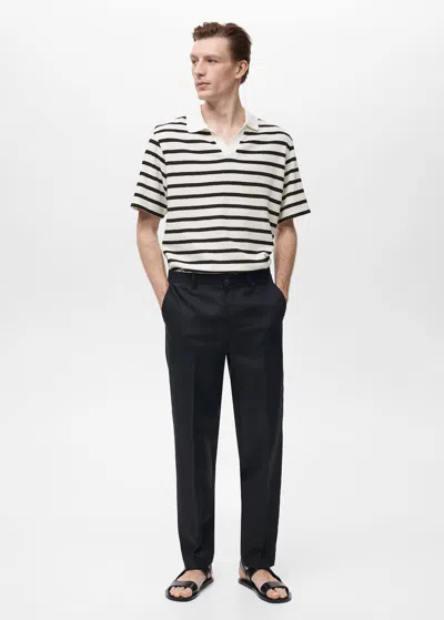 Mango Man Polo Shirt Off White