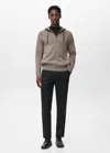 Mango Man Thermoregulating Zip-up Sweatshirt Medium Brown In Multi