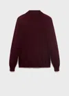 Mango Man Pull-over 100 % Laine Col Montant Lie De Vin - Homme - Xxl -