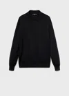 Mango Man Pull-over Polo Maille 100 % Laine Noir - Homme - Xxl -  In Black