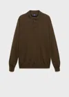 Mango Man Pull-over Polo Maille 100 % Laine Olive - Homme - Xxl -  In Green