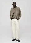 Mango Man Quilted Gilet With Feather Filling Medium Brown