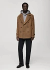 Mango Man Quilted Water-repellent Coat Medium Brown In Medium Brown