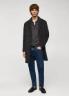 Mango Man Recycled Woollen Coat Grey