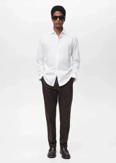 Mango Man 100% Cotton Regular-fit Shirt In White