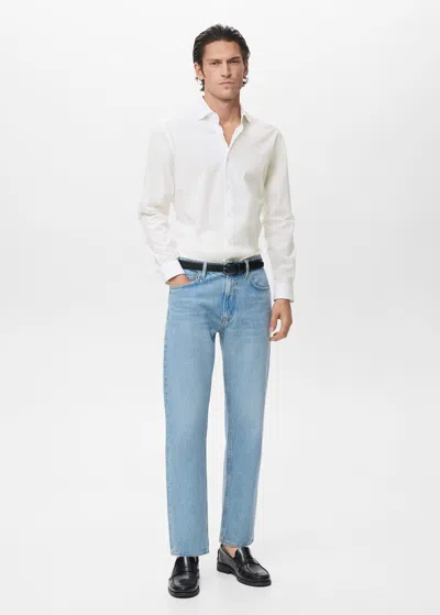 Mango Man Chemise 100 % Coton Regular-fit Blanc - Homme - Xxl -  In White