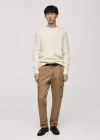 Mango Man Regular Fit Cotton Cargo Pants Medium Brown