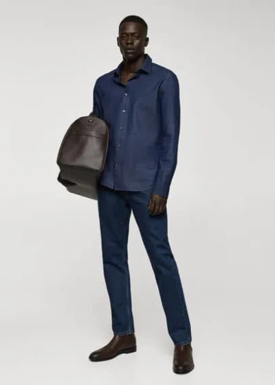 Mango Man Shirt Dark Blue