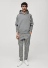 Mango Man Regular Fit Cotton Hooded Sweatshirt Medium Heather Grey In Medium Heather Grey