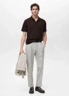 Mango Man Polo Slim-fit Piqué De Coton Chocolat - Homme - L -  In Chocolate