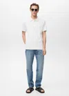 Mango Man Polo Regular-fit Piqué Coton Blanc - Homme - Xxl -  In White
