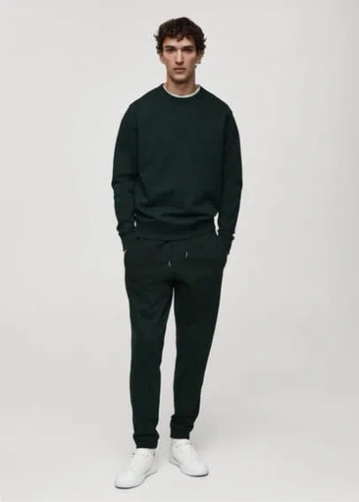 Mango Man Regular-fit Cotton Sweatshirt Green