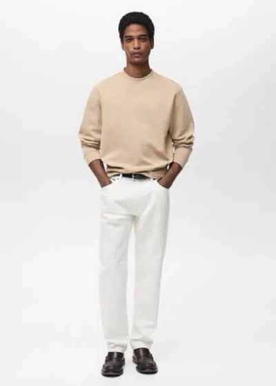 Mango Man Sweat-shirt Coton Regular-fit Marron Moyen - Homme - Xxl -
