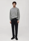Mango Man Regular-fit Cotton Sweatshirt Medium Heather Grey
