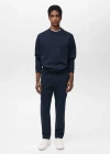 Mango Man Sweat-shirt Coton Regular-fit Bleu Nuit - Homme - Xxl -