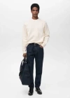 Mango Man Regular-fit Cotton Sweatshirt Off White In Blanc Cassé