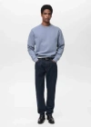 Mango Man Sweat-shirt Coton Regular-fit Bleu Ciel - Homme - Xxl -