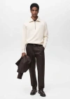 Shop Mango Man Regular-fit Cotton Sweatshirt With Zip Off White