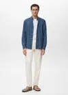 Mango Man Regular Fit Denim Shirt Medium Blue