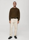 Mango Man Jeans Ecru In Ecru