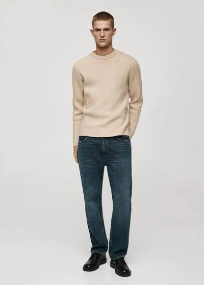 Mango Man - Pull-over Maille Regular-fit Sable - Xxl - Homme In Sand