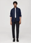 Mango Man Regular Fit Oxford Cotton Shirt Dark Navy