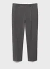 Mango Man Regular-fit Pleated Pants In Gray