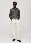 Mango Man Regular-fit Stretch Cotton Shirt Grey In Grey