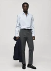 Mango Man Regular-fit Stretch Cotton Shirt Sky Blue