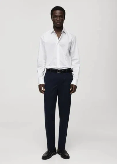 Mango Man Regular-fit Stretch Cotton Shirt White
