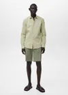 Mango Man Chemise Vert Pastel - Homme - Xl -