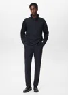 Mango Man T-shirt Regular-fit Thermolite Bleu Marine - Homme - Xxl -  In Blue