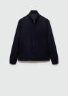 MANGO MAN WOOL REGULAR-FIT JACKET DARK NAVY