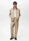 Mango Man Relaxed Fit Cargo Pants Medium Brown In Medium Brown