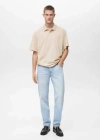 MANGO MAN POLO COTON EN PIQUÉ RELAXED-FIT ÉCRU - HOMME - XL - MANGO MAN