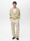 Mango Man Relaxed-fit Trousers With Pocket Pastel Yellow In Pastel Yellow